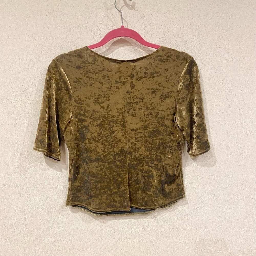 Hanky Panky Y2k Vintage Velvet Embroidered Top Size Medium Euc — image 5 of 5